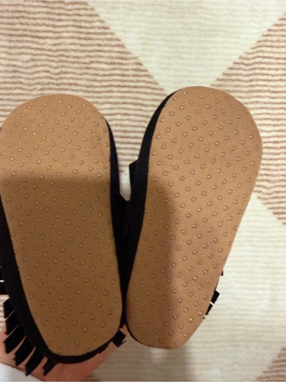 Old Navy Black Kids Fringe Moccasins